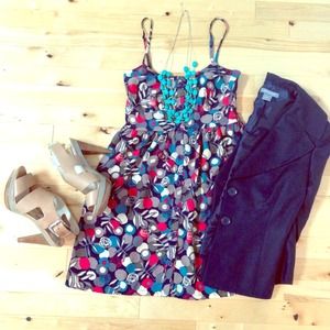 Ann Taylor Navy Blue fitted Blazer