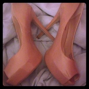 Just Fab "Barb" Peeptoe Heels