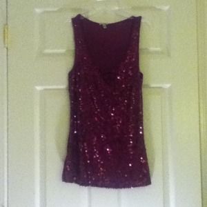 Charlotte Russe purple sequined shirt!