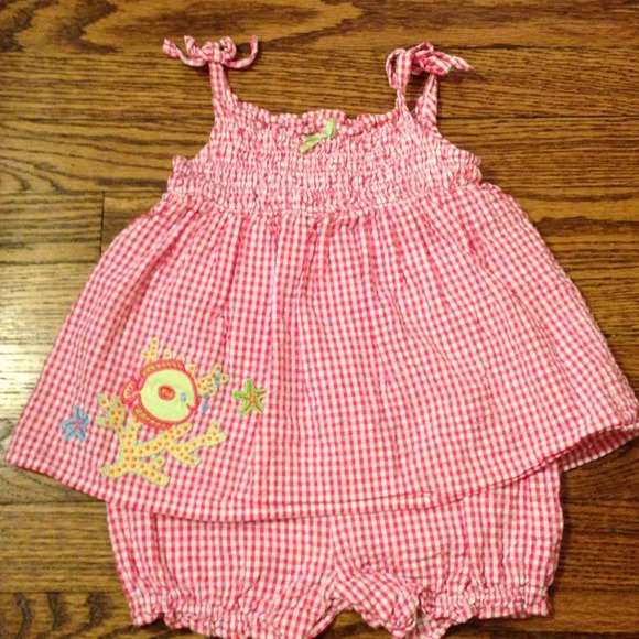 Talbots Kids Other - Talbots Kids baby girl seersucker dress/one piece