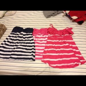Abercrombie and aero bandeau tanks