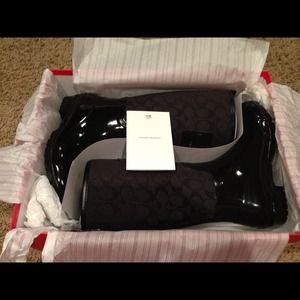 💯%AUTHENTIC COACH RAIN BOOTS