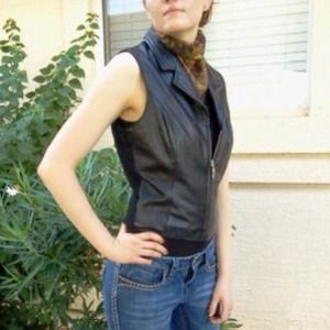 Sexy, slimming REAL leather vest