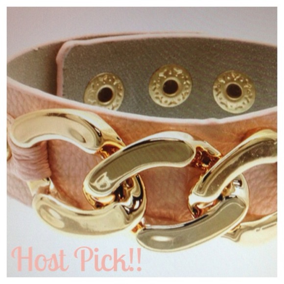 3 for 15🎀Pink faux leather chain bracelet - Picture 2 of 6