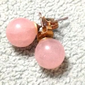 Authentic Rose Quartz Earrings