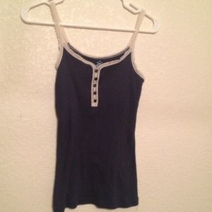 Navy blue Lacey tank top