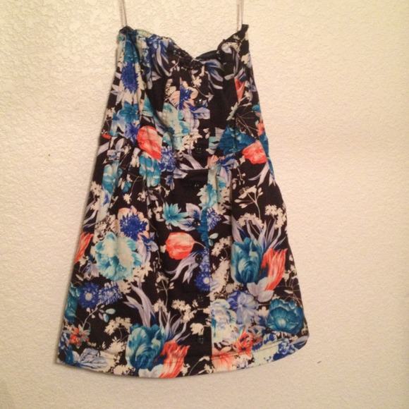 Floral tube top dress