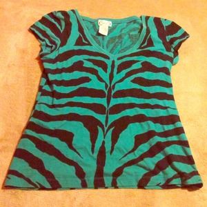 Zebra print top