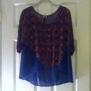 Blue and orange shirt