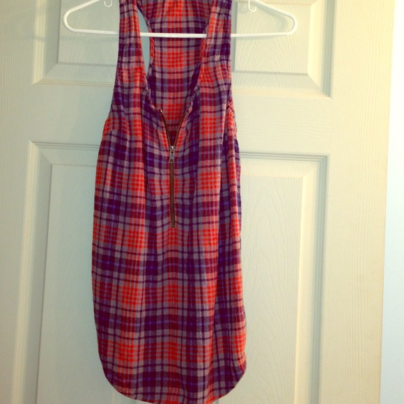 Urban outfitters orange and blue zipper tank - Picture 1 of 1
