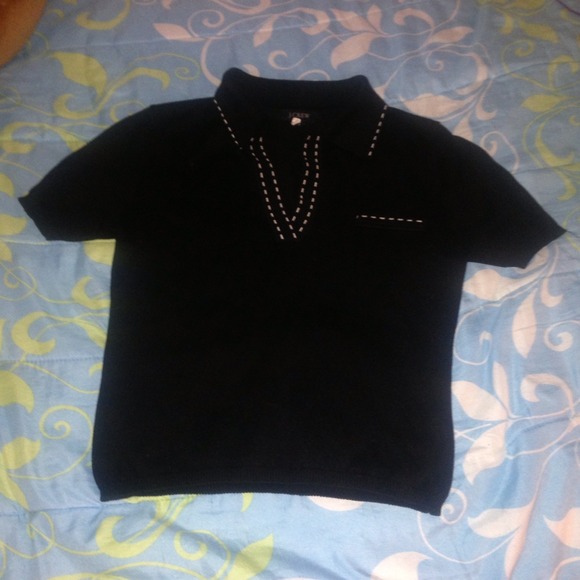 👕J. Crew👕 Simple Black Short-sleeve Pollo