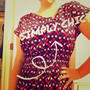 ⚠️Red and Purple Chic Dress