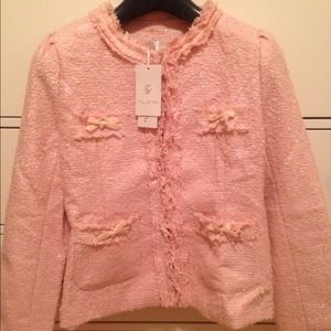 Pink Tweed Jacket/Blazer Pink -XL