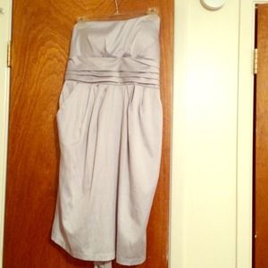 Strapless grey dress!