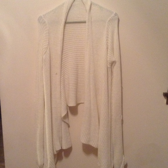 White open knit cardigan