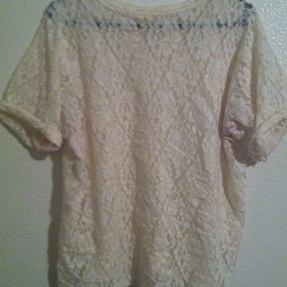 Cream lace top