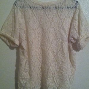Cream lace top