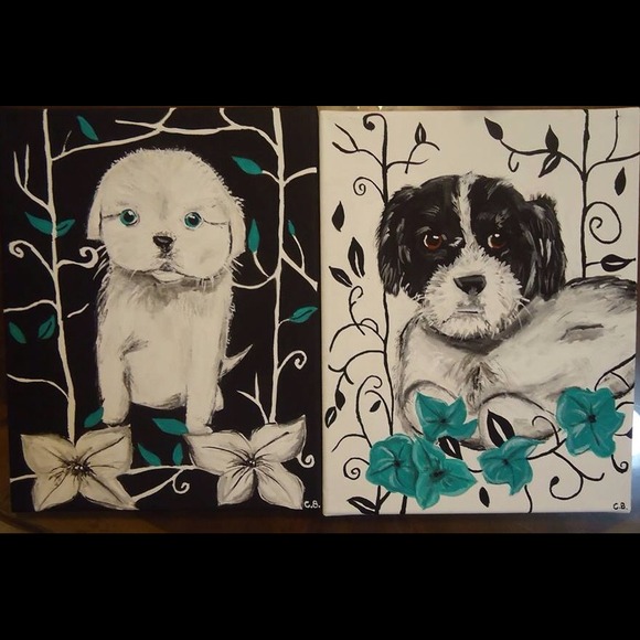 Custom Canvas Puppy Paintings for @Oliversgirl29