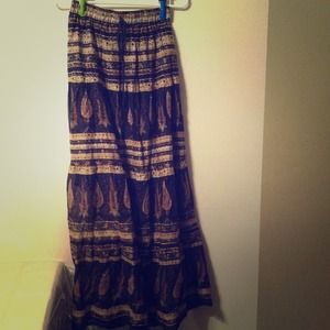 Boho chic maxi skirt