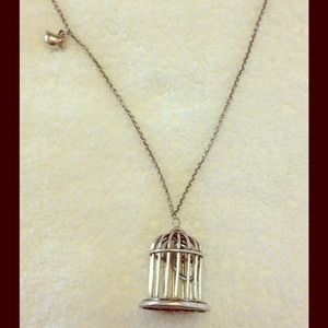 NWOT Fossil Brand Birdcage Long Necklace