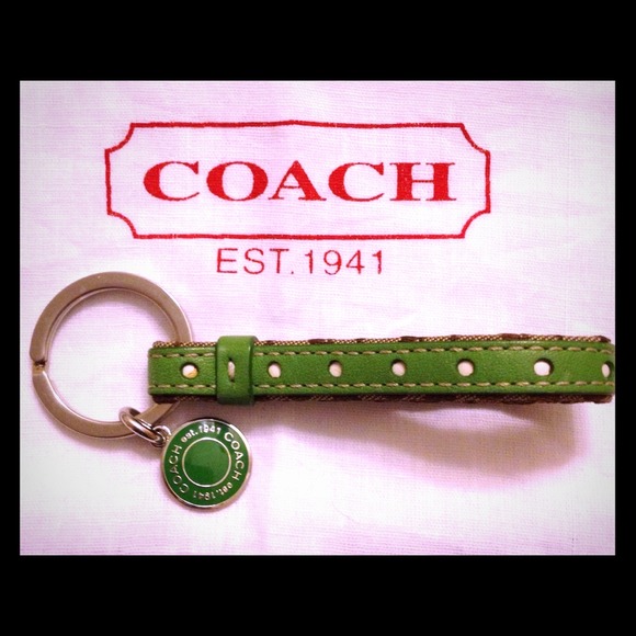 Coach Green Keychain Fob