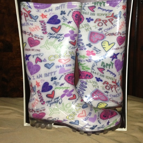 🌸🌸🌸HOST PICK🌸🌸🌸Coach poppy rain boots