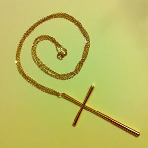 Gold Cross Pendant Necklace