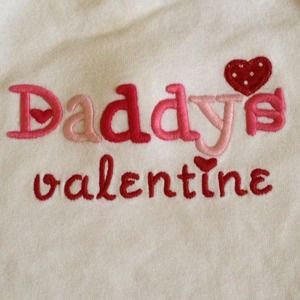Daddy's Valentine Long sleeve Onesie 0-3 Months