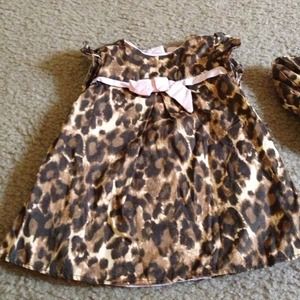 New Cheetah Print Dress With Bloomers 0-3 Months