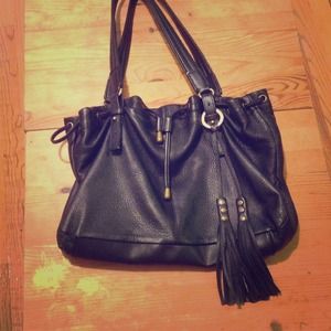 Great Kenneth Cole Reaction black leather bag