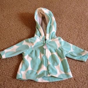 Aqua Blue Newborn Fleece Zip up