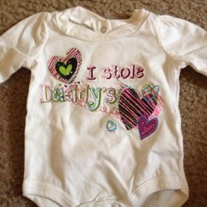 New "I Stole Daddy's Heart" Onesie