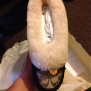 Coach moccasins size 11 in females brand new