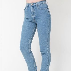 American Apparel Highwaisted Medium Wash Jeans