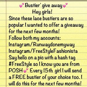 Bustier give-away