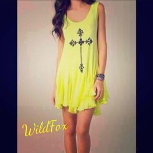 💛Reduced💛Wildfox Cross Yellow Dress💛