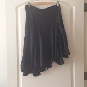 ❌❌SOLD❌❌Black satin party skirt