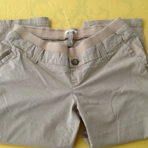 Maternity khaki capris