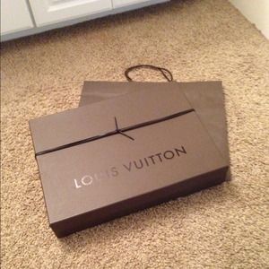 LV box and shopping bag