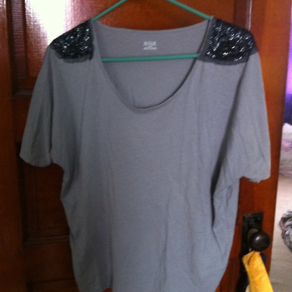 Grey/sequin top