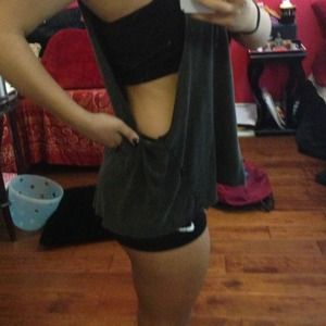 Black cross tank top