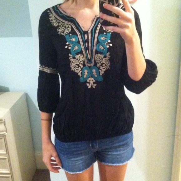3-quarter length black top - Picture 1 of 4