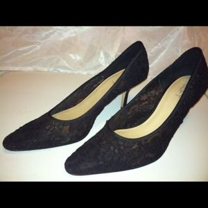 Black Lace Pumps
