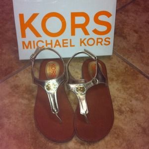 Michael kors gold sandals ant tb earrings trade
