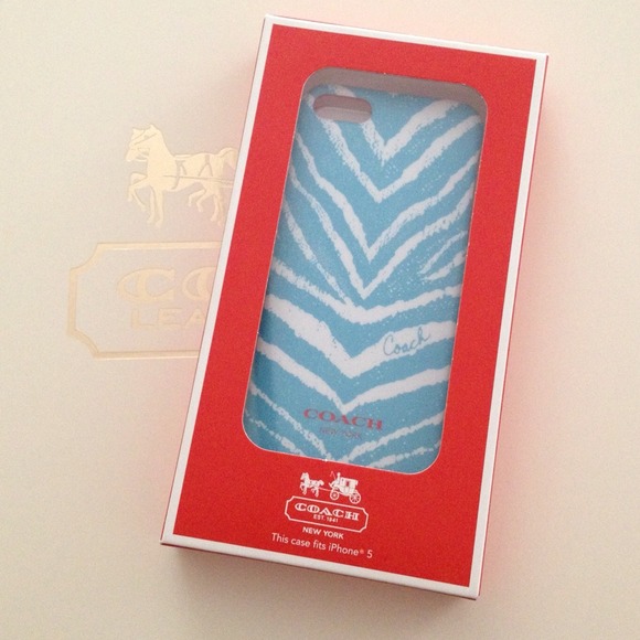 Coach Accessories - 🆕Authentic Coach blue zebra iPhone 5 case NWT