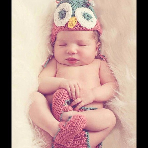 Customized crocheted owl newborn set! - Picture 4 of 4