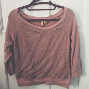 Blush colored lace top