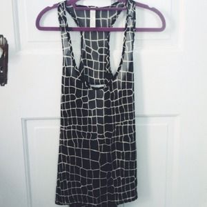 Black and white crocodile pattern shirt
