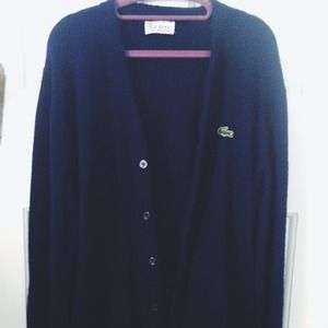 Authentic Izod Lacoste navy cardigan