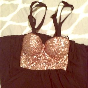 Sparkly gold + black Esther Boutique Dress